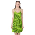 Glossy Lime Green Beaded Spiral Fractal Camis Nightgown 