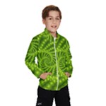 Glossy Lime Green Beaded Spiral Fractal Wind Breaker (Kids)