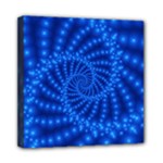 Glossy Blue Beaded Spiral Fractal Mini Canvas 8  x 8  (Stretched)