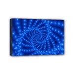 Glossy Blue Beaded Spiral Fractal Mini Canvas 6  x 4  (Stretched)