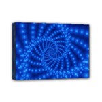 Glossy Blue Beaded Spiral Fractal Mini Canvas 7  x 5  (Stretched)