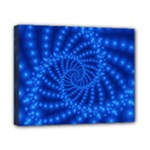 Glossy Blue Beaded Spiral Fractal Canvas 10  x 8  (Stretched)