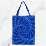 Glossy Blue Beaded Spiral Fractal Classic Tote Bag