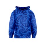 Glossy Blue Beaded Spiral Fractal Kids  Zipper Hoodie