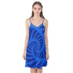 Glossy Blue Beaded Spiral Fractal Camis Nightgown 