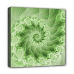 Fractal Lace Green Spiral Fractal Mini Canvas 8  x 8  (Stretched)