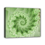 Fractal Lace Green Spiral Fractal Canvas 10  x 8  (Stretched)