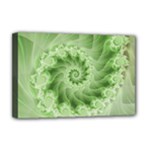 Fractal Lace Green Spiral Fractal Deluxe Canvas 18  x 12  (Stretched)