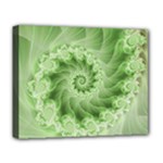 Fractal Lace Green Spiral Fractal Deluxe Canvas 20  x 16  (Stretched)