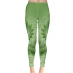 Fractal Lace Green Spiral Fractal Leggings 