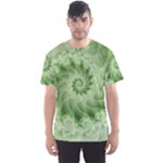 Fractal Lace Green Spiral Fractal Men s Sport Mesh Tee