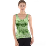 Fractal Lace Green Spiral Fractal Tank Top