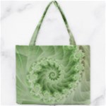 Fractal Lace Green Spiral Fractal Mini Tote Bag