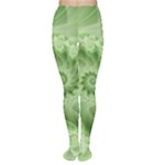 Fractal Lace Green Spiral Fractal Tights