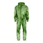 Fractal Lace Green Spiral Fractal Hooded Jumpsuit (Kids)