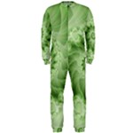 Fractal Lace Green Spiral Fractal OnePiece Jumpsuit (Men)