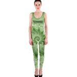 Fractal Lace Green Spiral Fractal OnePiece Catsuit