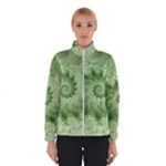 Fractal Lace Green Spiral Fractal Winter Jacket