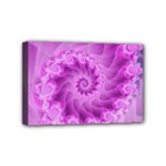 Silky Pink Spiral Fractal  Mini Canvas 6  x 4  (Stretched)