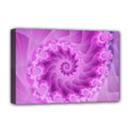 Silky Pink Spiral Fractal  Deluxe Canvas 18  x 12  (Stretched)