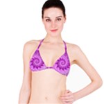 Silky Pink Spiral Fractal  Bikini Top