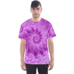 Silky Pink Spiral Fractal  Men s Sport Mesh Tee