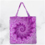 Silky Pink Spiral Fractal  Grocery Tote Bag