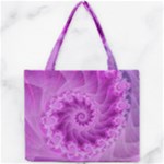 Silky Pink Spiral Fractal  Mini Tote Bag