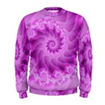 Silky Pink Spiral Fractal  Men s Sweatshirt