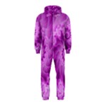 Silky Pink Spiral Fractal  Hooded Jumpsuit (Kids)