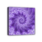 Silky Purple Spiral Fractal Mini Canvas 4  x 4  (Stretched)