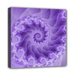 Silky Purple Spiral Fractal Mini Canvas 8  x 8  (Stretched)