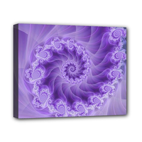 Silky Purple Spiral Fractal Canvas 10  x 8  (Stretched) from ArtsNow.com