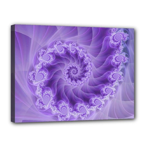 Silky Purple Spiral Fractal Canvas 16  x 12  (Stretched) from ArtsNow.com