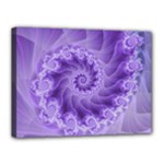 Silky Purple Spiral Fractal Canvas 16  x 12  (Stretched)