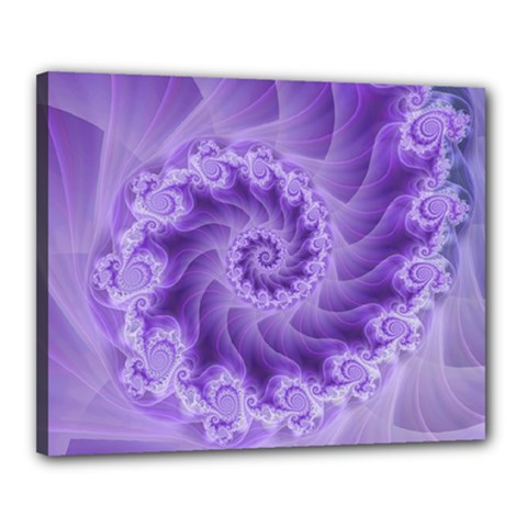 Silky Purple Spiral Fractal Canvas 20  x 16  (Stretched) from ArtsNow.com