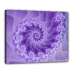 Silky Purple Spiral Fractal Canvas 20  x 16  (Stretched)