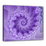 Silky Purple Spiral Fractal Canvas 24  x 20  (Stretched)