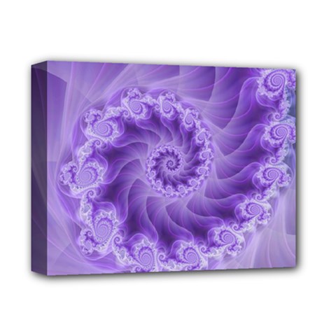 Silky Purple Spiral Fractal Deluxe Canvas 14  x 11  (Stretched) from ArtsNow.com