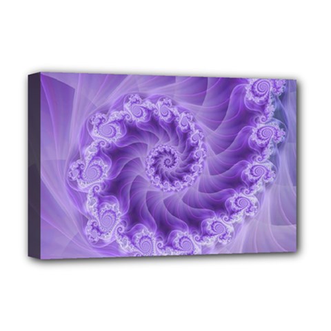 Silky Purple Spiral Fractal Deluxe Canvas 18  x 12  (Stretched) from ArtsNow.com