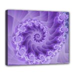 Silky Purple Spiral Fractal Deluxe Canvas 24  x 20  (Stretched)