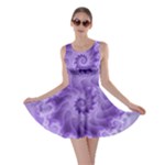 Silky Purple Spiral Fractal Skater Dress