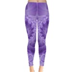 Silky Purple Spiral Fractal Leggings 