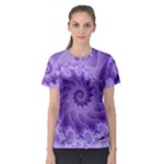 Silky Purple Spiral Fractal Women s Sport Mesh Tee