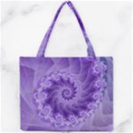 Silky Purple Spiral Fractal Mini Tote Bag