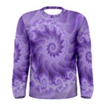 Silky Purple Spiral Fractal Men s Long Sleeve Tee