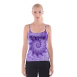 Silky Purple Spiral Fractal Spaghetti Strap Top