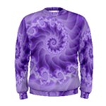 Silky Purple Spiral Fractal Men s Sweatshirt