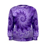 Silky Purple Spiral Fractal Women s Sweatshirt