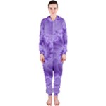 Silky Purple Spiral Fractal Hooded Jumpsuit (Ladies)